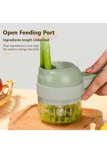 Xindoker Usb Şarjlı Elden Elektrikli Sebze Dilimleyici - Dilimleme/doğrama/temizleme Fonsiyonu, Tek Tuşlu Kontrol, Taşınabilir Mutfak Aleti