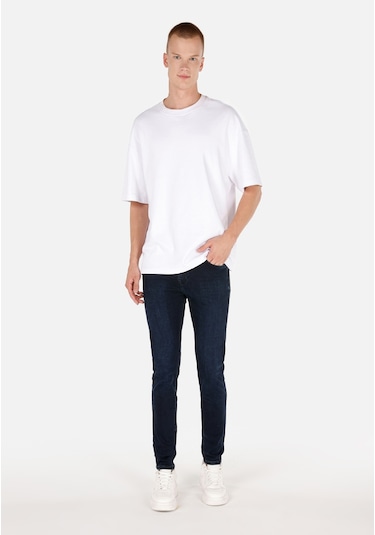 Colins Skinny Fit Düşük Bel Dar Paça Erkek Lacivert Jean Pantolon Cl1070526 Q1.v1 Dn43622 Denim