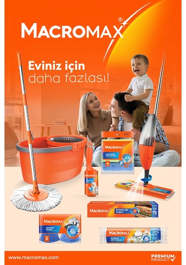 First Pratik Sıkmalı Paspas Seti Yüksek Emici Şerit Mop Ve Kova