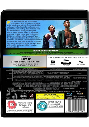 Çılgın İkili - Bad Boys 4k Ultra-hd Blu-Ray Türkçe Altyazılı