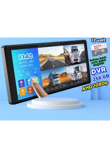 10,36 İnç 4k Dokunmatik Ekran Fm Usb Mp5 Mirrorlink Dvr Kamerasız