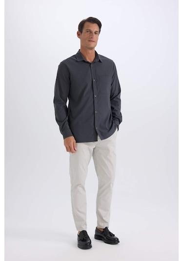 DeFacto %100 Pamuk Yazlık Jogger Chino Pantolon Beli Bağcıklı Cepli Düz Paça Z9933AZ25SPGR94