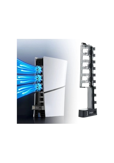 Pg-p5s005 Ps5 Slim Disk-ps5 Slim Dijital Uyumlu 3 Kademeli Led Işıklı Arka Soğutucu Fan