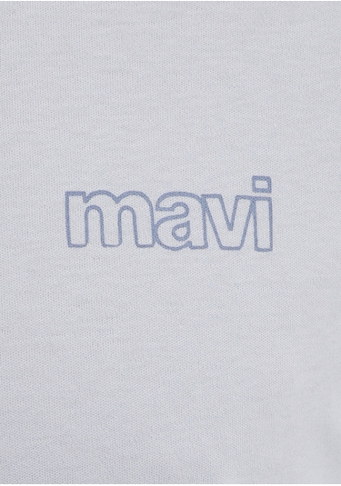 Mavi - Mavi Logo Baskılı Mavi İnterlok Tişört 0610360-70799