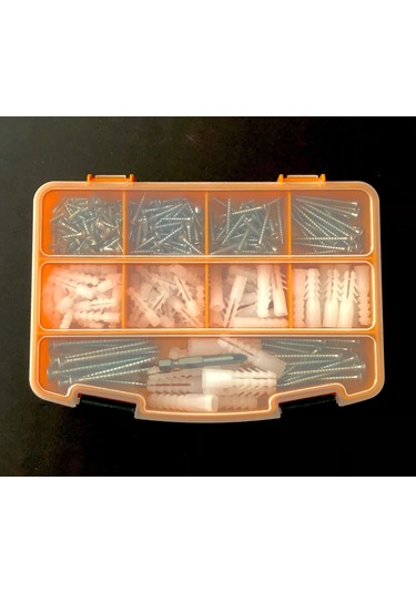 292 Parça 12 Çeşit Vida Seti, Dübelli Sunta Vidası,takım Çantalı