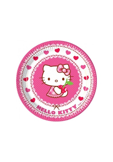 Hello Kitty Kalpler Kağıt Tabak 23Cm -