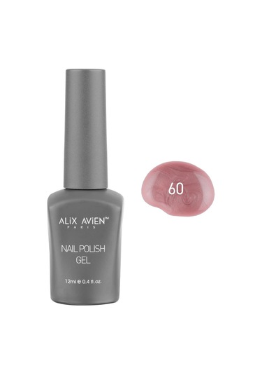 Alix Avien Işıltılı Bej Pembe Kalıcı Oje 60-yoğun Renk Veren Jel Oje 12 Ml-nail Uv Gel Polish 60