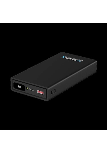 Enerx Enr-p20188dc Powerbank 20.000 Mah Dijital Ekranlı Fenerli Usb+type-c 2.1a Beyaz Siyah