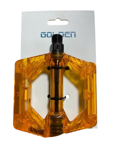 Bisiklet Platform Pedal Çivili Transparan Sarı Şeffaf