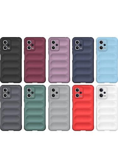 Xiaomi Redmi Note 12 5g / Note 12 5g Hindistan Sihirli Kalkan Tpu Flanel Telefon Kılıfı Şarap Kırmızısı