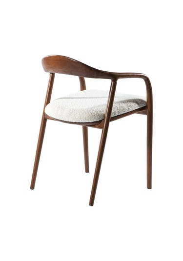 Zodiac Exclusive Yılan Ahşap Sandalye Ceviz - Beyaz