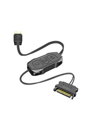 Novahub Coolmoon Ar-1 5v 3pin Argb Led Kontrol Cihazı - Sata 15 Pin Güç - Rgb Fan Şerit Led Denetleyici, Rgb Fan Şerit Destekli