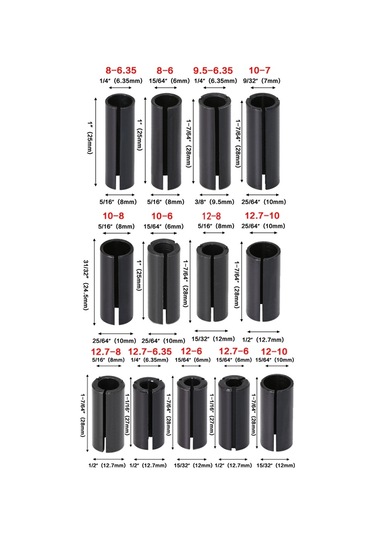 Sones 13 Adet/takım Freze Kesici Dönüşüm Mandren Gravür Makinesi Düzeltici Elektrikli Ahşap Frezeleme Konnektörü