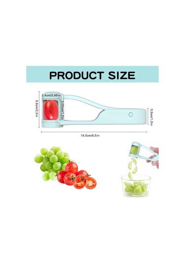 Fortunelane Abs+201 Mavi Paslanmaz Meyve Dilimleyici Üzüm Bölme Aleti Taze Meyve Mavi