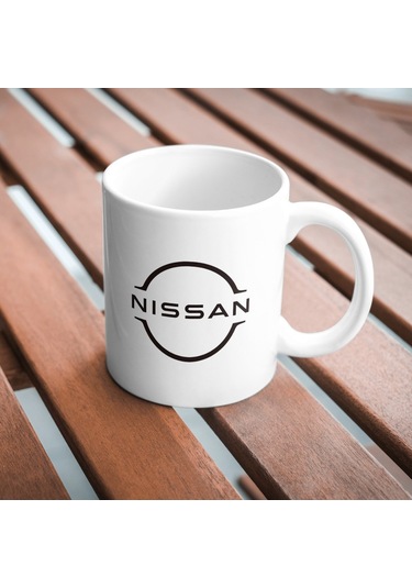 Applucky Nissan Logo Tarihçesi Baskı Kupa Bardak Beyaz