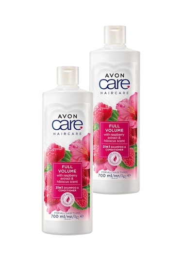 Avon Care Ahududu Ve Hibiscus Kokulu Şampuan Ve Saç Bakım Kremi 700 Ml. İkili Set