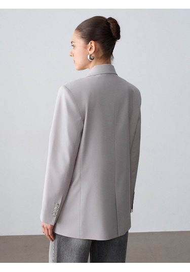Dilvin 60799 Blazer Ceket-vizon