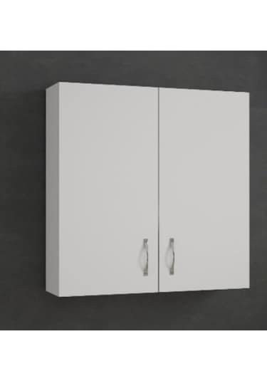 Labelladizayn 2 Kapaklı Banyo Üst Dolabı %100 Mdf Beyaz
