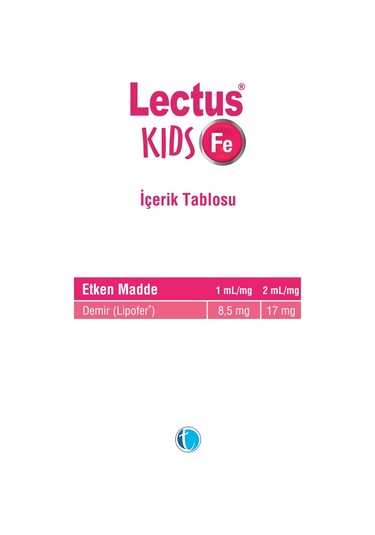 Lectus Kids Mikroenkapsüle Demir Minerali 30 ml Damla