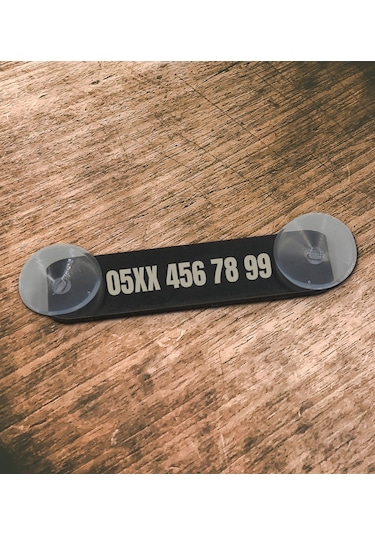 Kişiye Özel Araç İçi Ahşap Numaratör - 1 Alana 1