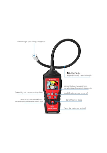 Mayılon Ht601a/ht601b Opsiyonel Taşınabilir Gaz Analiz Cihazı Ev Doğal Gaz Kaçak Dedektörü Gaz Dedektörü Metan Konsantrasyonu Alarm Cihazı