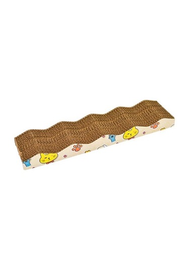 Wavy Karton Kedi Tırmalama Kedi Desenli