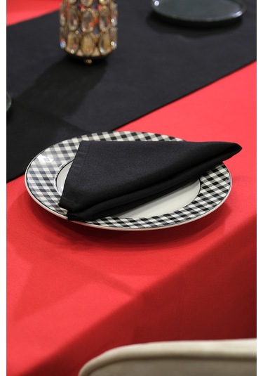 Dream Kumaş Peçete Modelleri Leke Tutmaz Kumaş Peçete Çeyiz Seti 6lı Paket Siyah