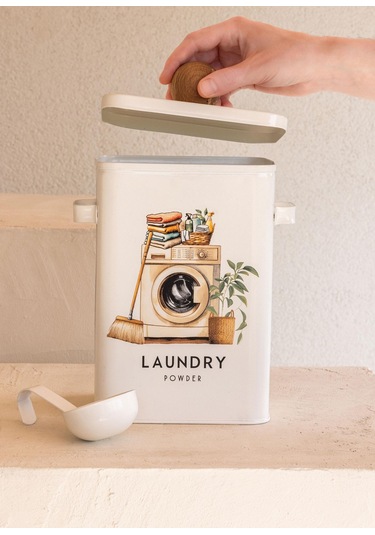 The Mia Storage Deterjan Saklama Kabı 13x20x28 Cm Beyaz