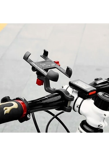 Promend-güçlü Alüminyum Alaşım Bisiklet Telefon Dağı Bisiklet Y13312tı Gri