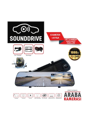 4,3'' Inç Full Hd Yol Kayıt Ve Geri Görüş Kameralı Dikiz Ayna