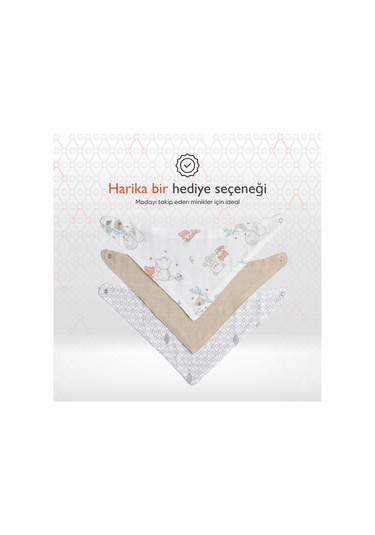 Gezenbebe Hero 3'lü Bebek-çocuk Fular Önlük Seti Çok Renkli