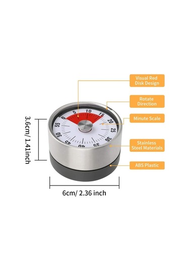 Dinosaurs Beans Paslanmaz Çelik Görme Zamanlayıcı Mekanik Mutfak Zamanlayıcı 60 Dakika Loud Alarmlı Alarm Pişirme Zamanlayıcı Manyetik Saat Zamanlayıcı Mutfak Zamanlayıcıları04 Ahşap