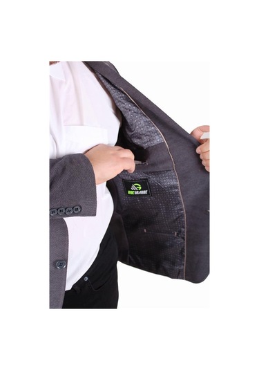Starbattal Erkek Büyük Beden 4 Drop Blazer Şönili Ceket 500602 Antrasıt Antrasit