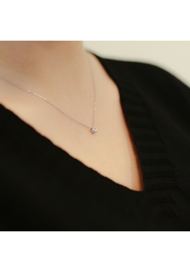 Lova 0,12 Karat Pırlanta Tektaş Kolye - 2040018