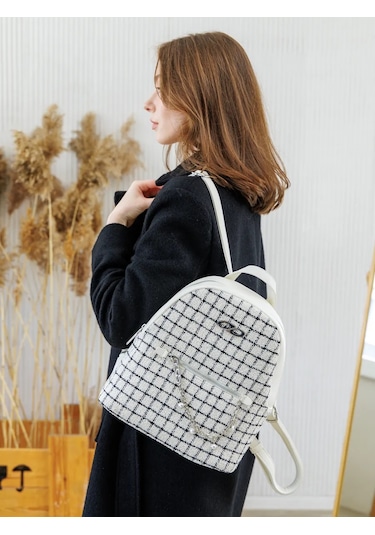 Kari Şehir A5 Deri Sırt Çantası 463477532 Sütlü