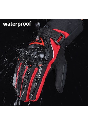 Konesam Kışlık Su Geçirmez Motosiklet Eldiveni - Sıcak Tutan Ve Reflektif Şeritli