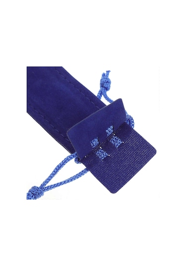 Ganzhoushop 25 Adet Mavi Kalem Kutusu Tutucu Flanel Kalem Kılıfı Kalem Koruyucu Bağcıklı Kılıf Kırtasiye Saklama Çantası Öğrenci Hediyesi Ev Ofis Okul İçin Mavi