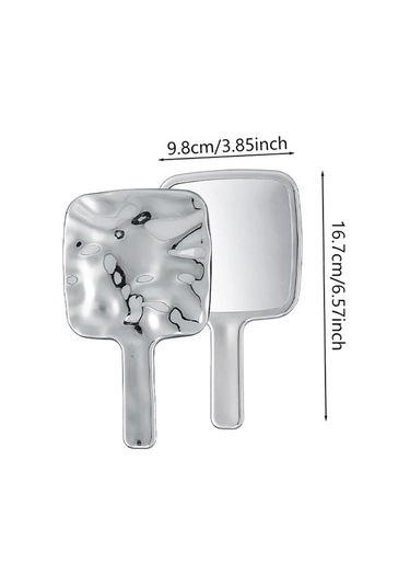 Sıvı Şekil Kare Ayna Mini El Tipi Masaüstü Kozmetik Taşınabilir Makyaj Aynası Seyahat Retro Stil Güzellik Aynası Çanta İçin S Sıvı Şekil Kare Ayna Mini El Tipi Masaüstü Kozmetik Taşınabilir Makyaj Aynası Seyahat Retro Stil Güzellik Aynası Çanta İçin S