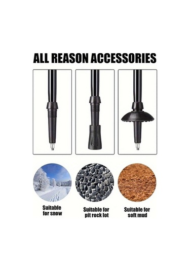 Novahub Antişok El Askılı Teleskopik Trekking Yürüyüş Çubuğu Mavi, Kullanıcı Dostu Tasarım Mavi