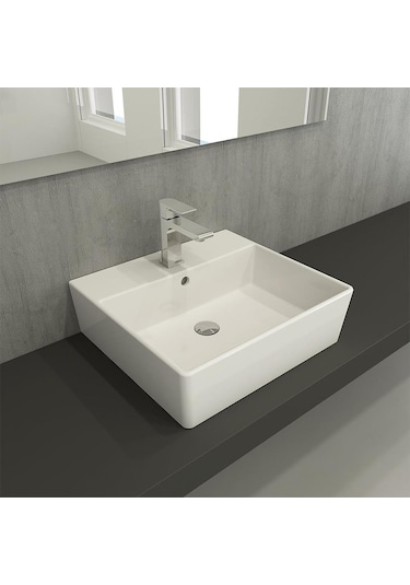 Bocchi Milano Lavabo 50 CM Parlak Beyaz 1216-062-0126