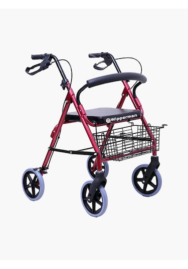 Tekerlekli Katlanır Sepetli Rolatör Walker Yürüteç