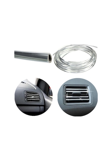 U Tip Geçmeli Şerit Piano Black Siyah İnce 3 Metre