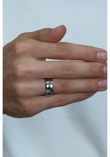 6 Mm Bombeli Gümüş Çift Alyans Söz Yüzüğü Tektaş Hediye Wr20