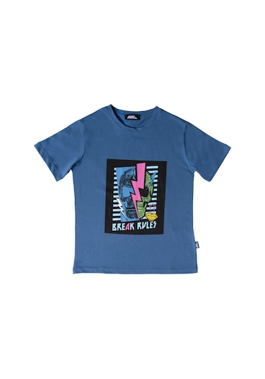 No Fear Erkek Çocuk Tshirt Nfr-b500321 Mavi