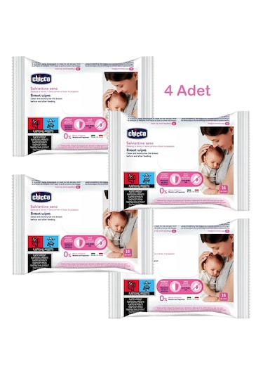 Chicco Göğüs Temizleme Mendili 16 Adet 4 Paket