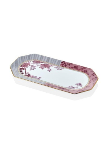 Lamedore Tea Delight 25 Cm Kayık Tabak Pink Regency Damask 1 Adet
