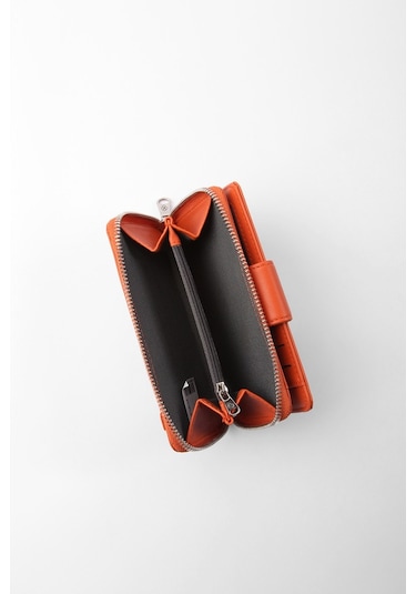 Cengiz Pakel Kadın Orta Boy Cüzdan 65256M Kiremit- Kiremit