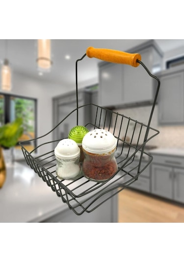 Retro Askılı Mutfak Düzenleyici Sepet
