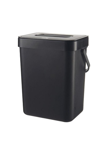 Suntek Modern Atık Çöp Kutusu Duvara Monte Ofis Siyah-3l-orta Siyah