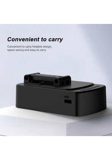 Symbee Masaüstü Çok İşlevli Telefon Tutucu: Bluetooth Hoparlörlü, Usb Şarjlı, 1500mah Pil, Katlanabilir, Bluetooth 5.0, Mikrofonlu, Beyaz